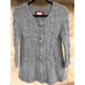 Gray button down sweater